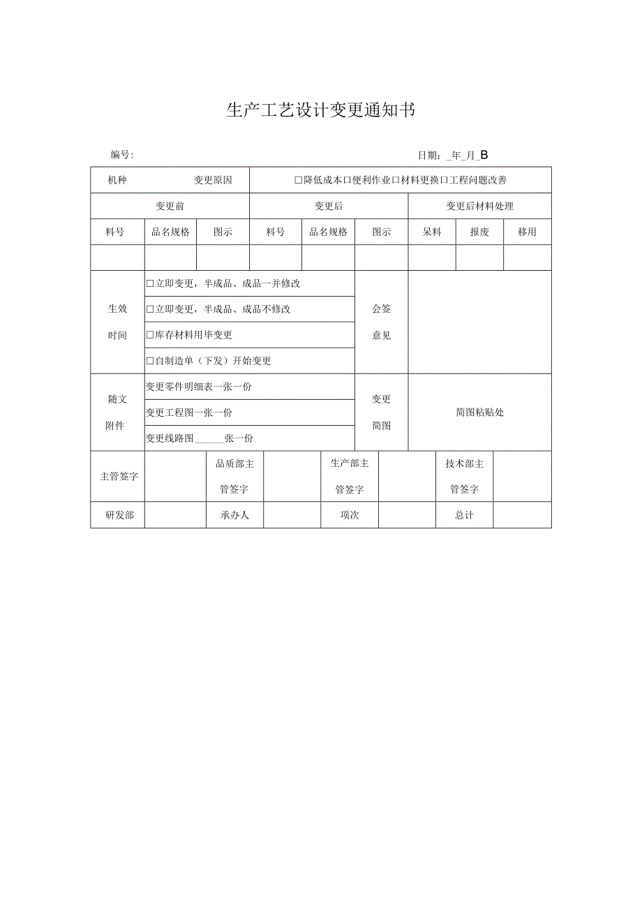 生产工艺设计变更通知书.docx_第1页