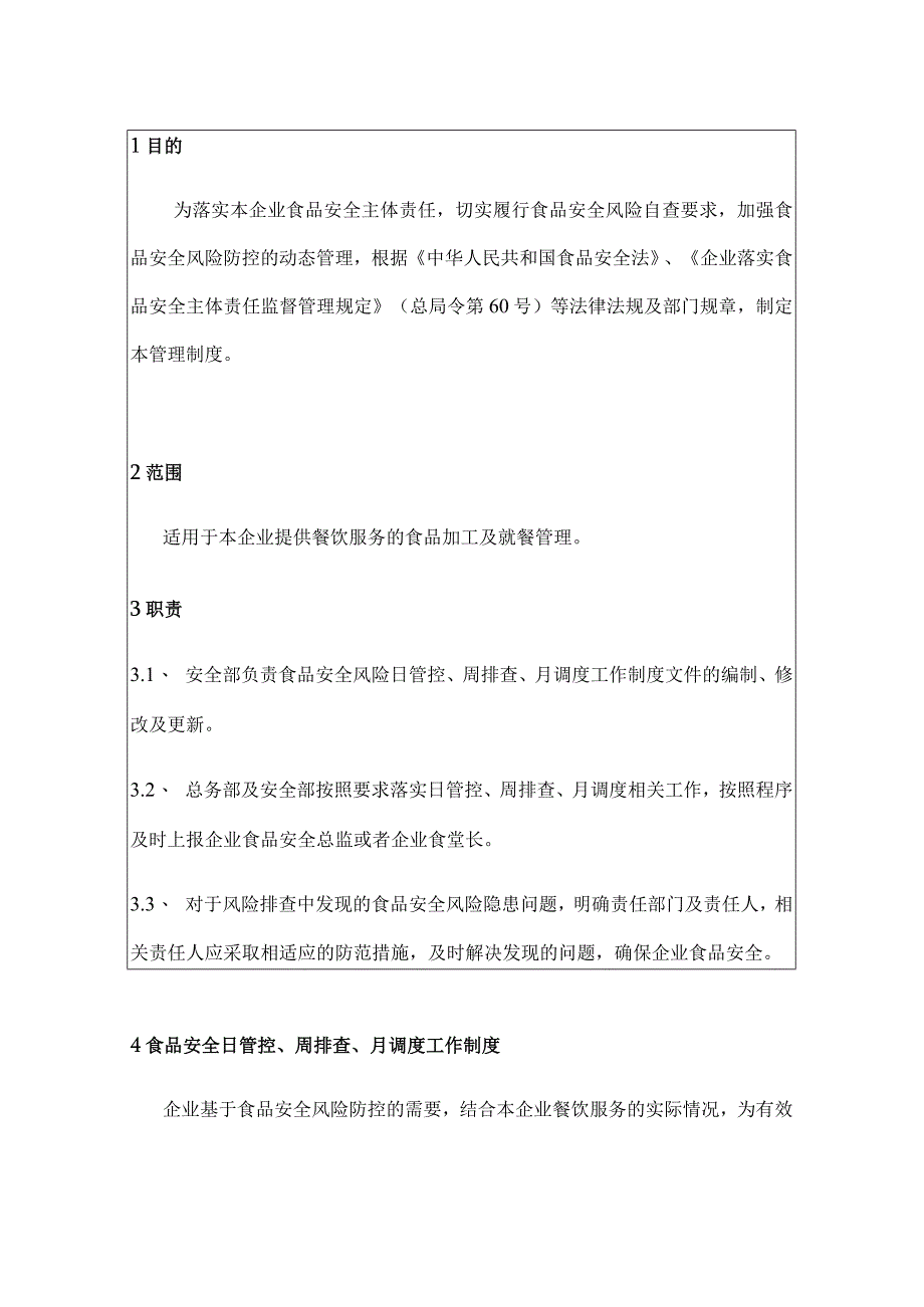 集体用餐配送单位食品安全日管控、周排查、月调度制度+表格记录.docx_第3页