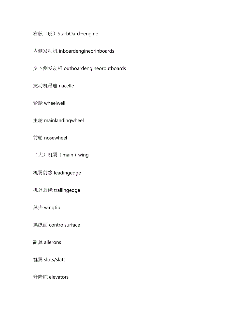 航空常用单词中英文对照表全汇总.docx_第2页