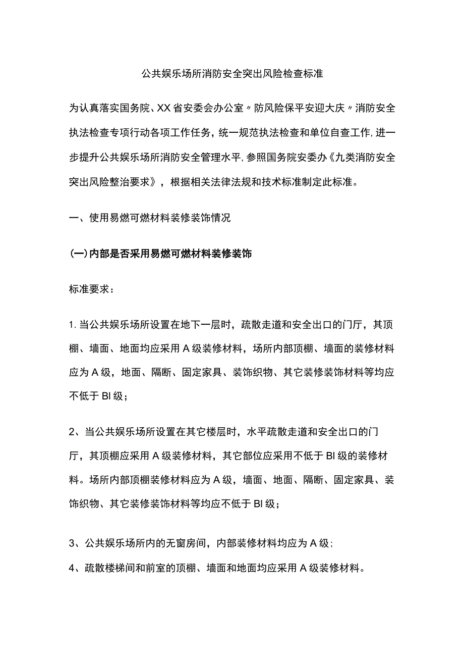 公共娱乐场所消防安全突出风险检查标准[全].docx_第1页