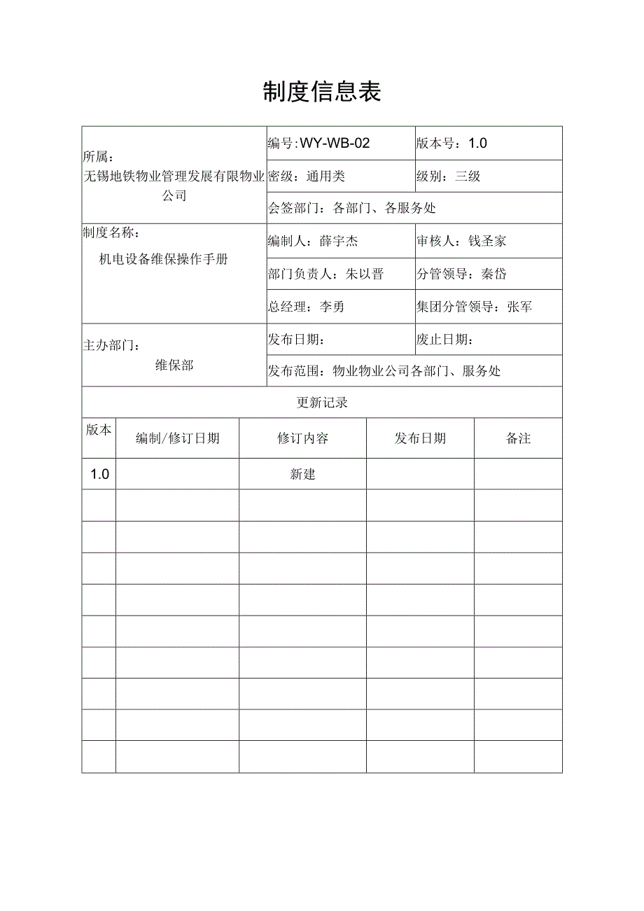 地铁机电(风水电)设备维保操作手册.docx_第1页