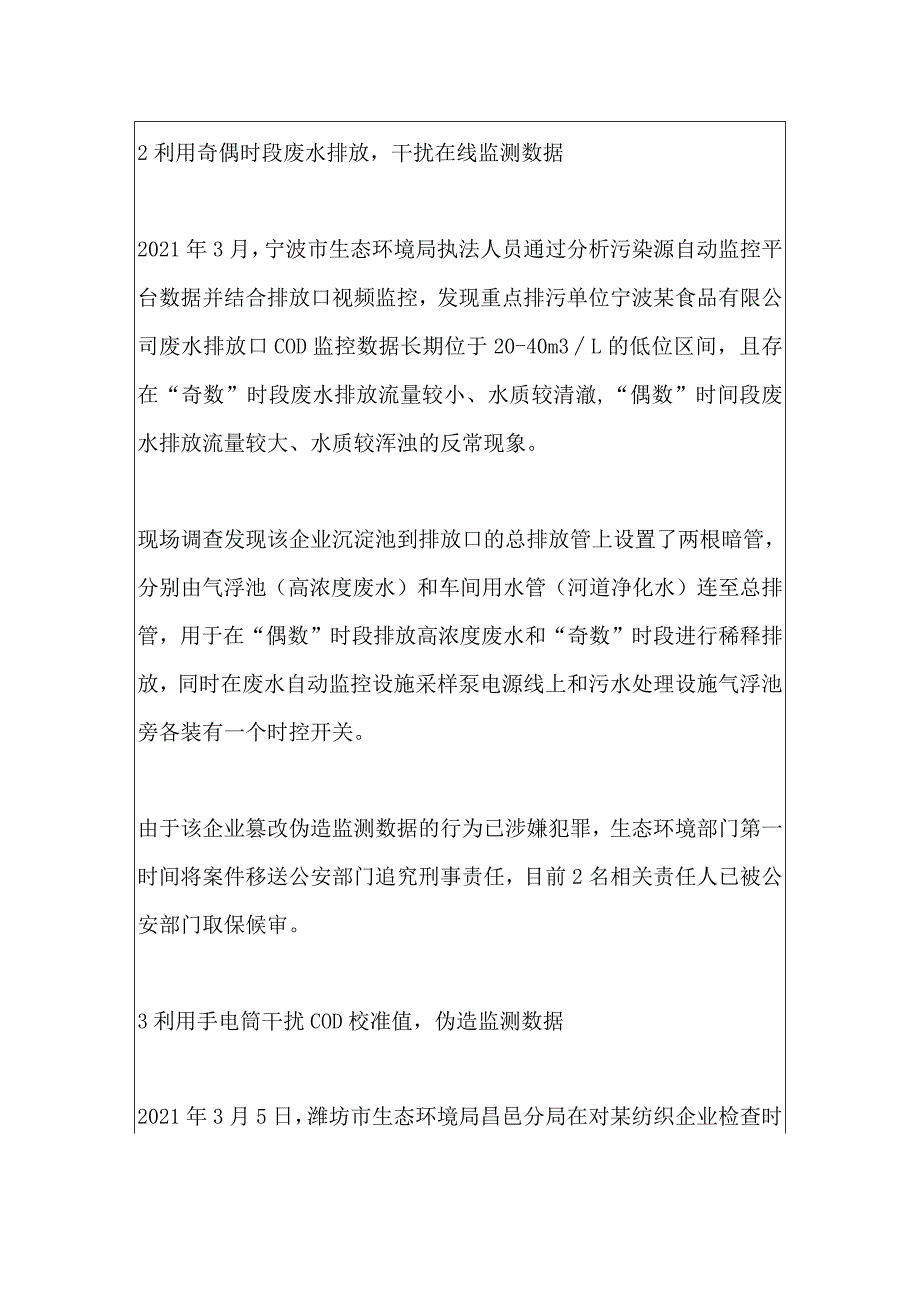 2023年生态环境保护督察全面整治持续打击生态环境监测数据弄虚作假.docx_第3页