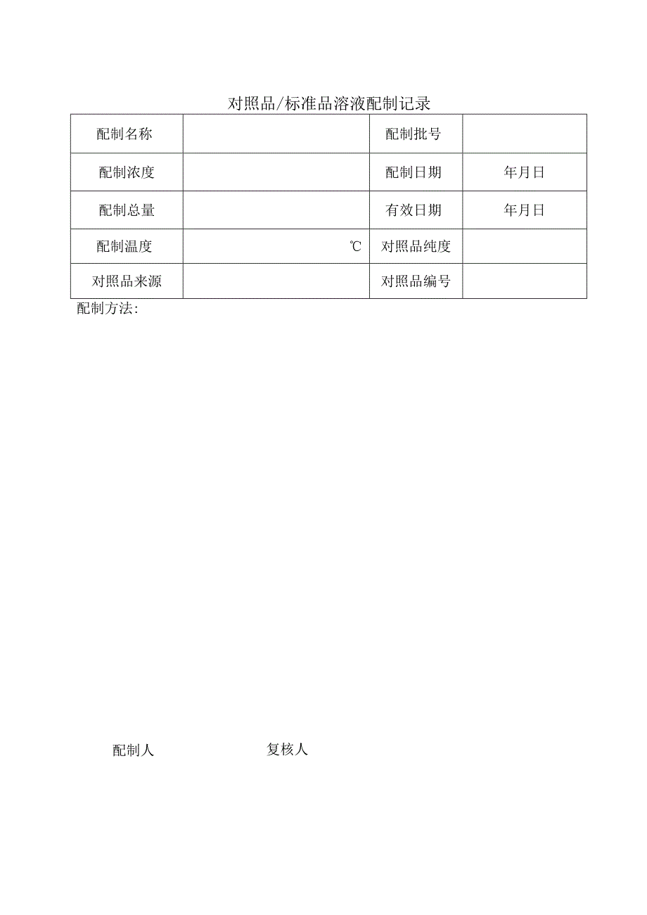 对照品溶液配制记录.docx_第1页