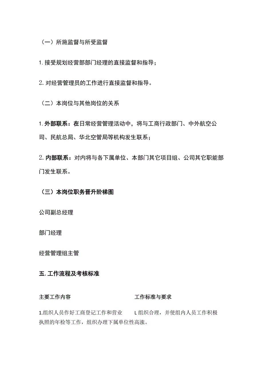 公司经营管理业务主管工作说明书.docx_第3页