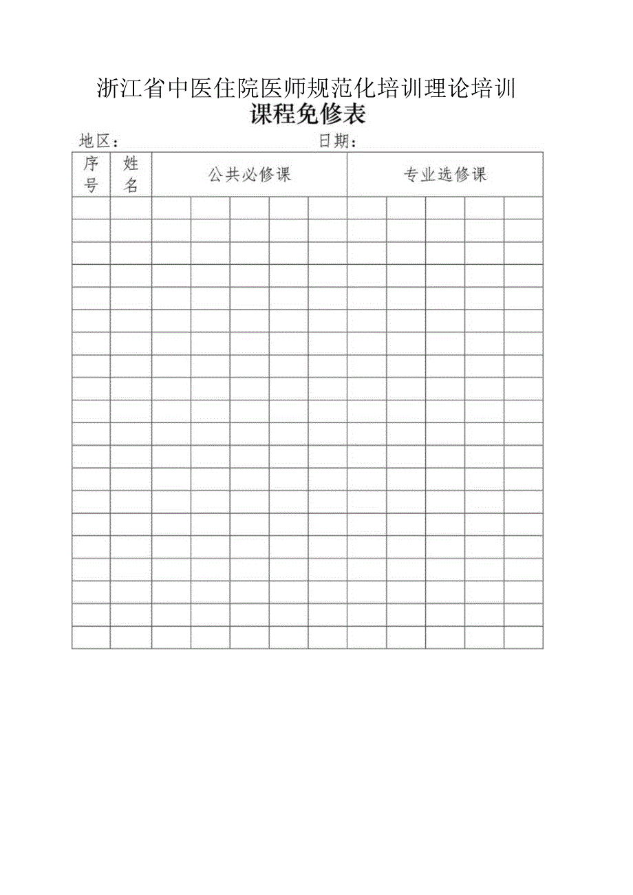 浙江省中医住院医师规范化培训老模式理论培训合格证申领表.docx_第2页