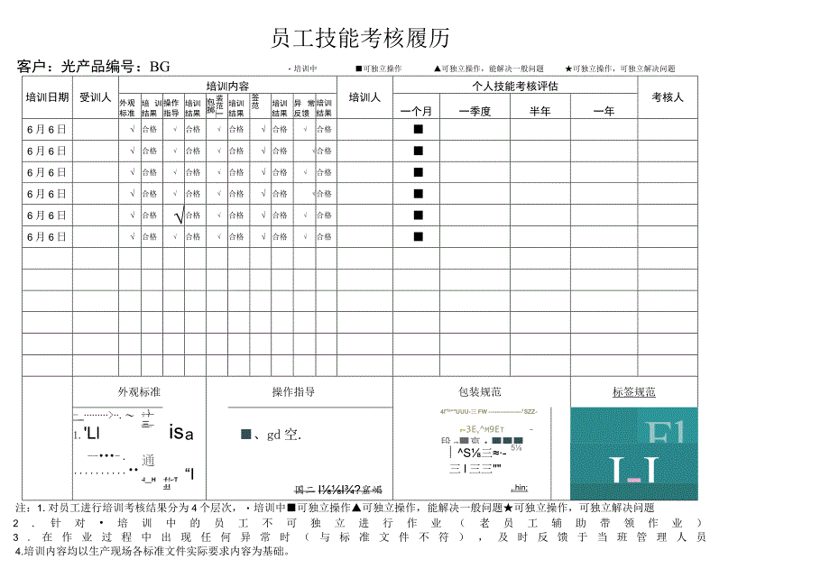 员工技能考核履历.docx_第1页