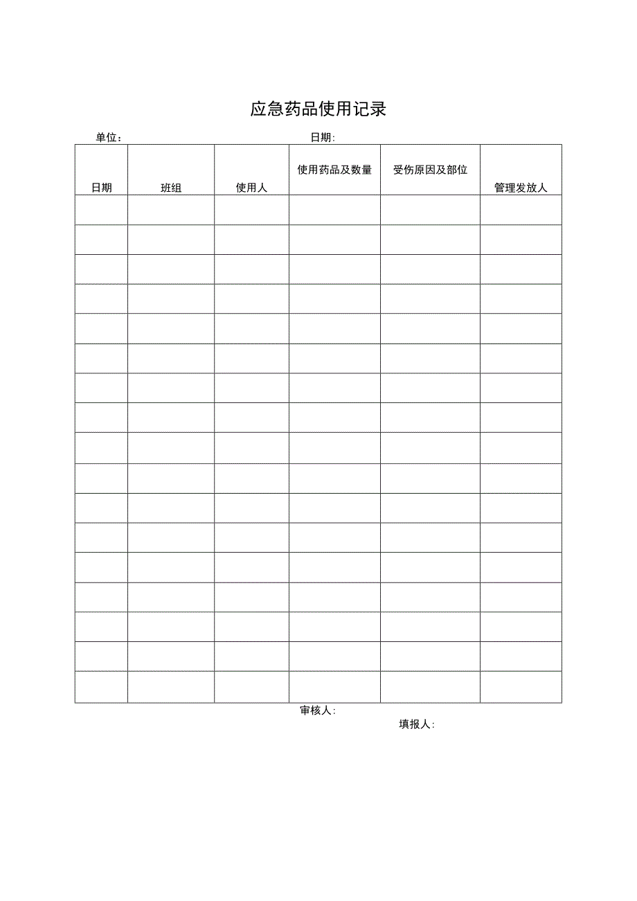 应急药品使用记录.docx_第1页