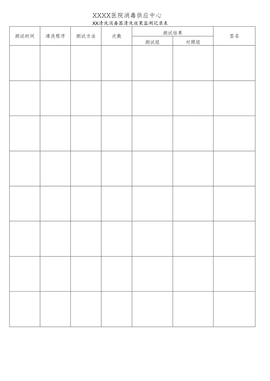 医院消毒供应中心清洗消毒器清洗效果监测记录表.docx_第1页
