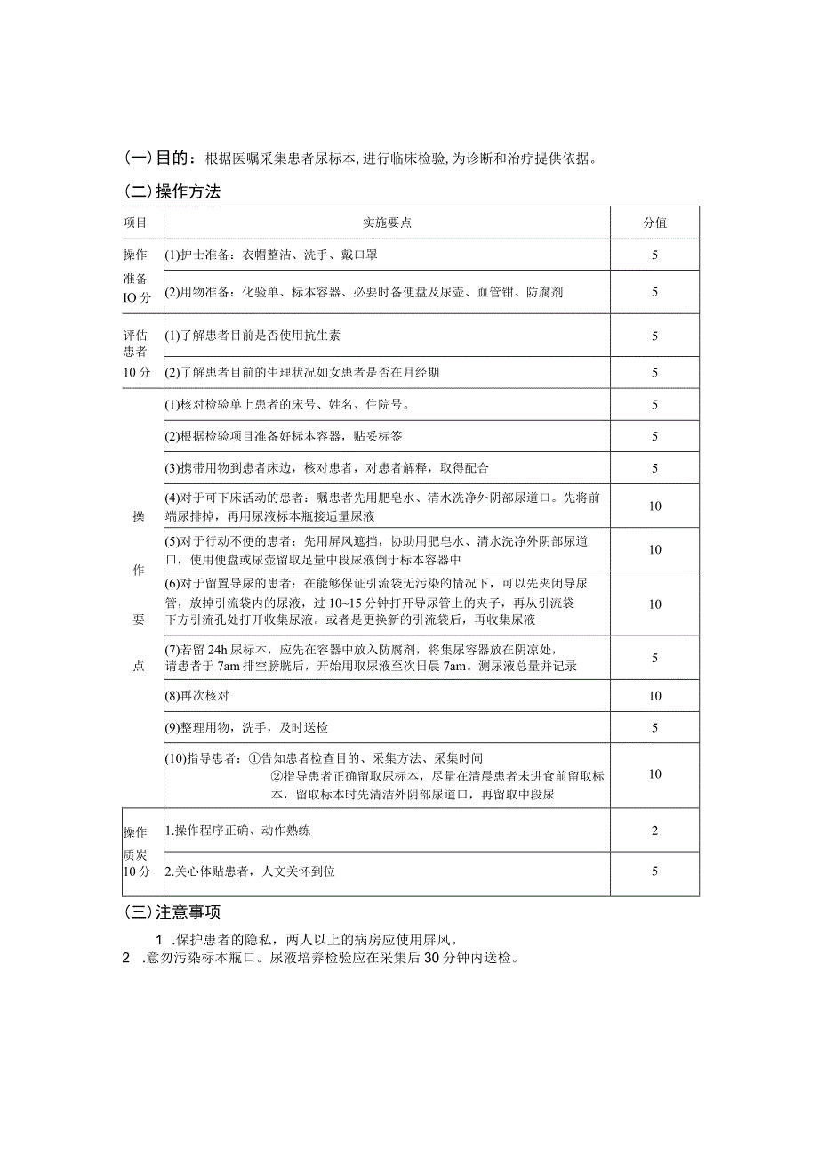 尿液标本收集法护理操作规范考核评分标准.docx_第2页