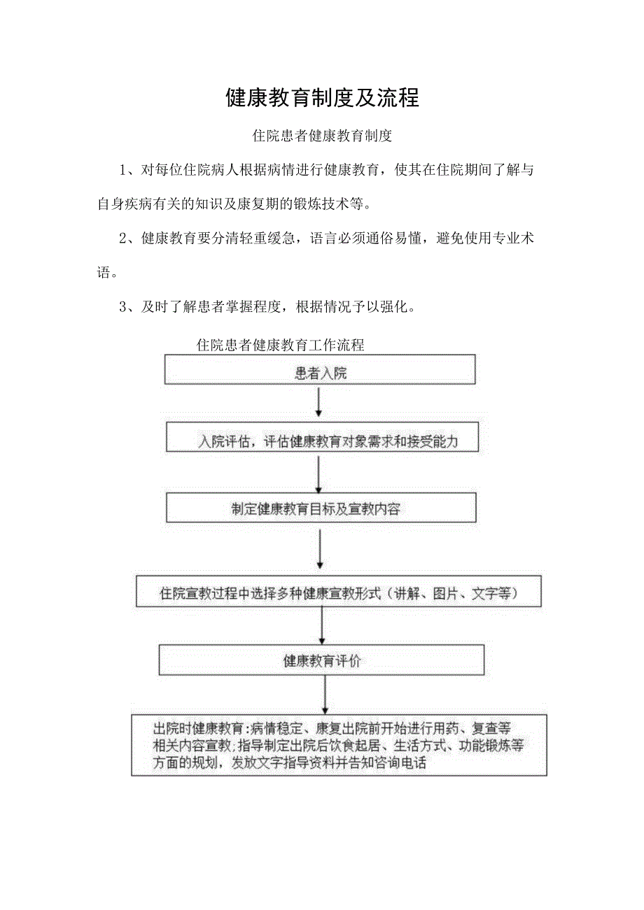 健康教育制度及流程.docx_第1页