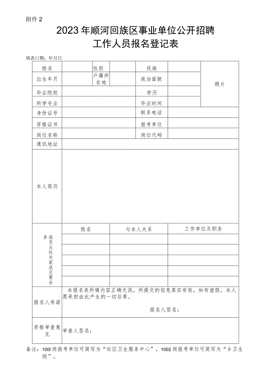 事业单位公开招聘人员报名登记表.docx_第1页