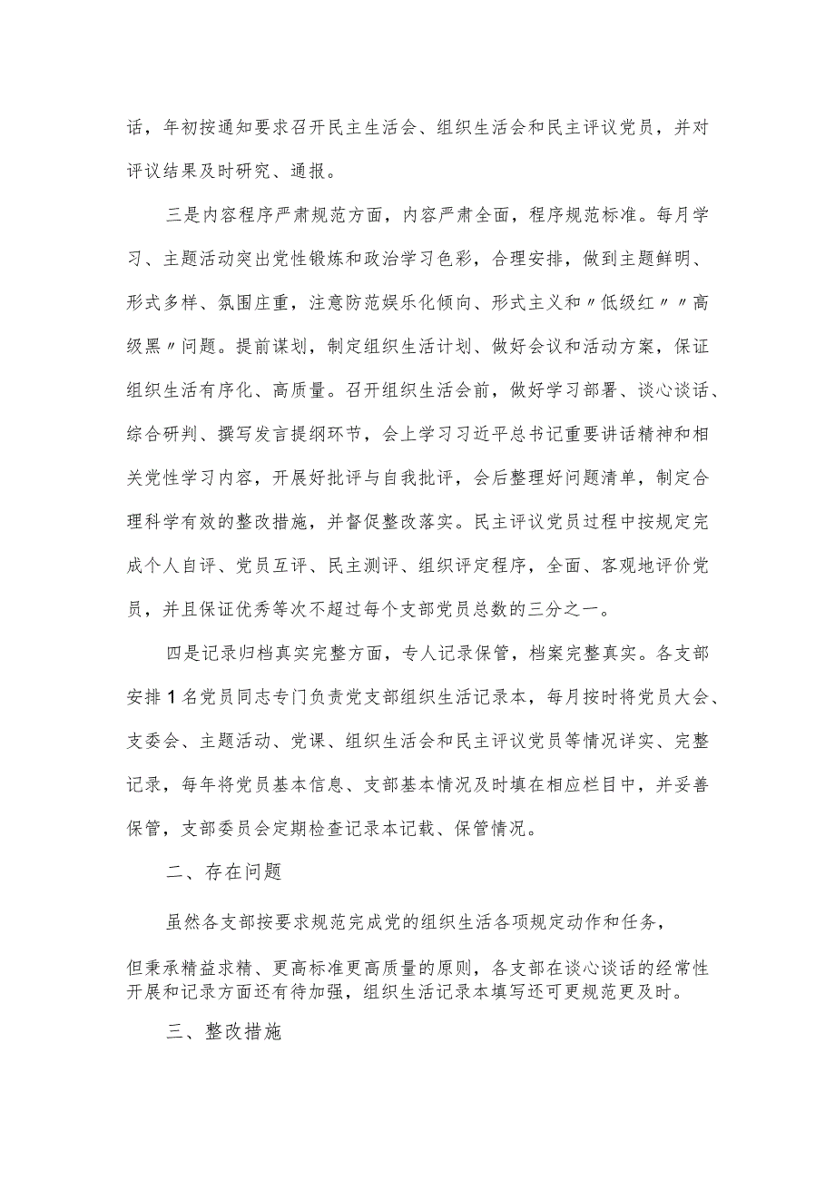 党支部2023年组织生活落实自查报告.docx_第2页