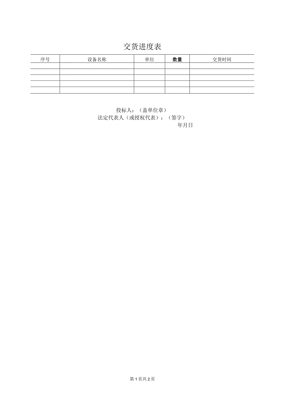 交货进度表12（2023年）.docx_第1页