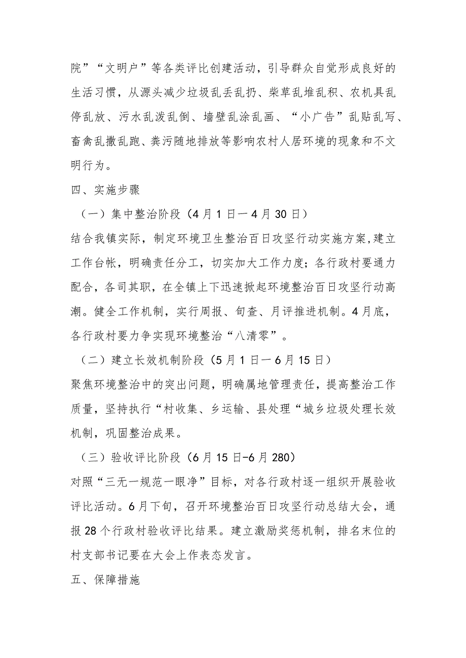 关于某镇环境整治百日攻坚行动实施方案.docx_第3页