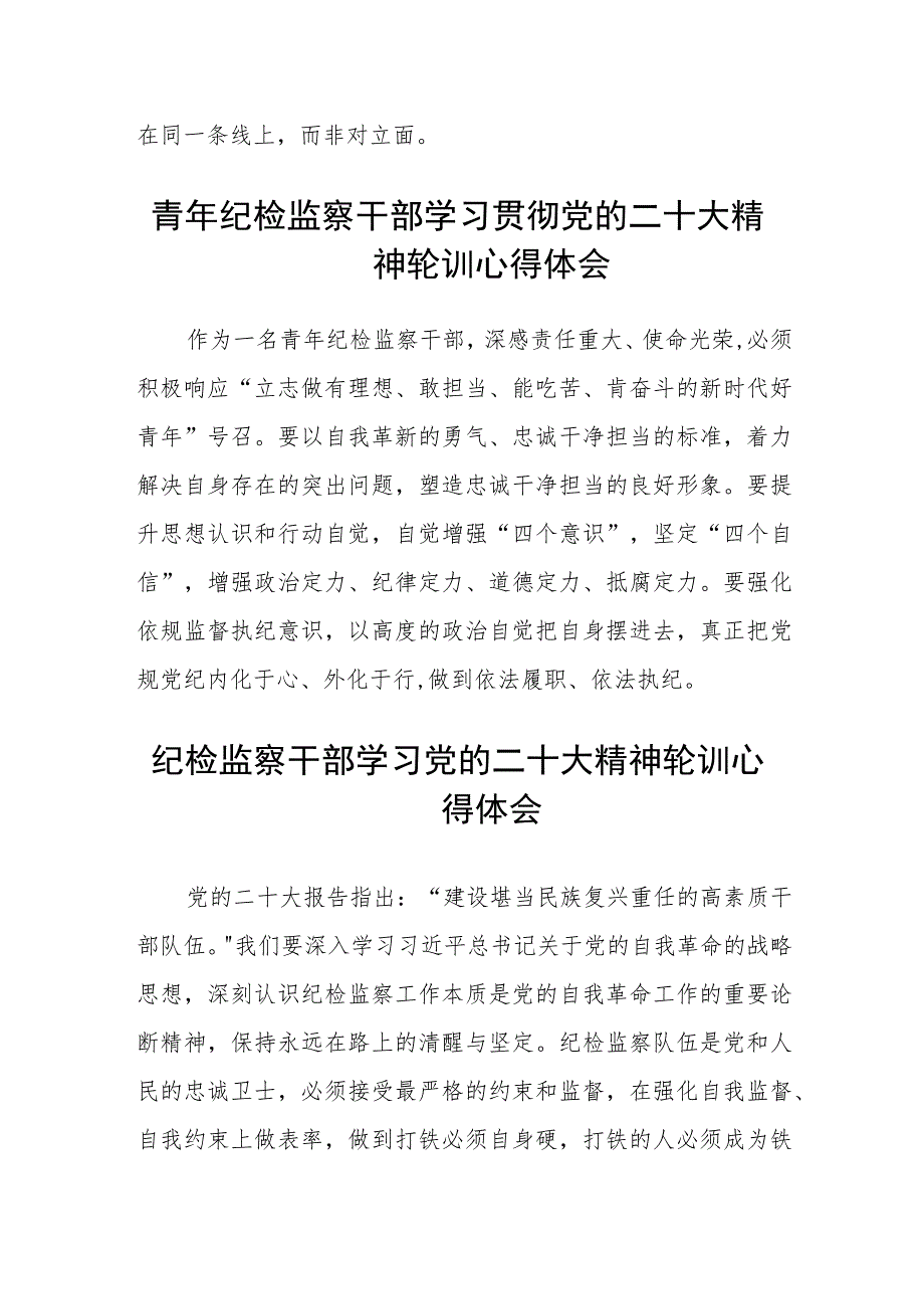 纪检监察干部学习党的二十大心得体会(精选三篇).docx_第3页