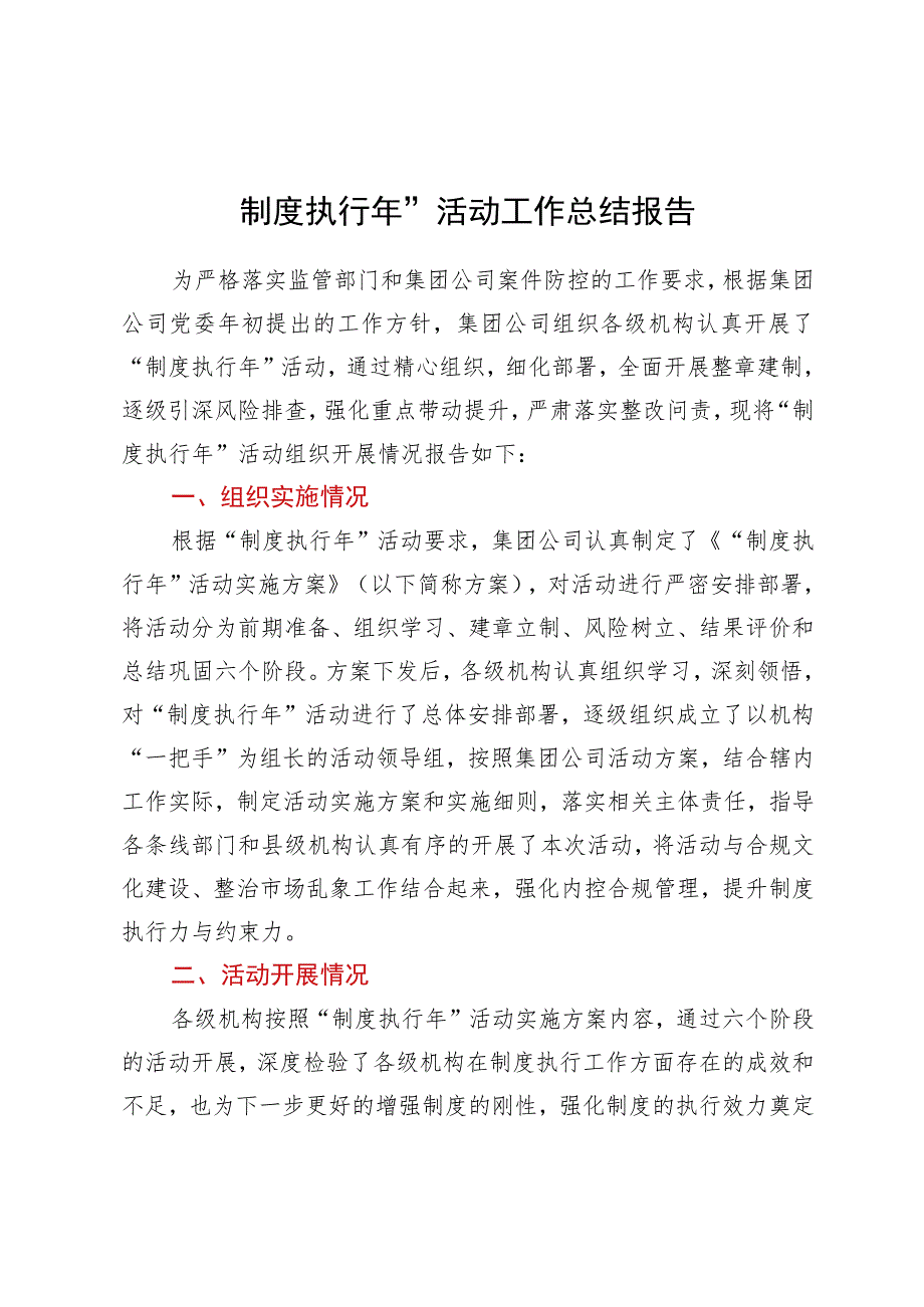 “制度执行年”活动工作总结报告.docx_第1页