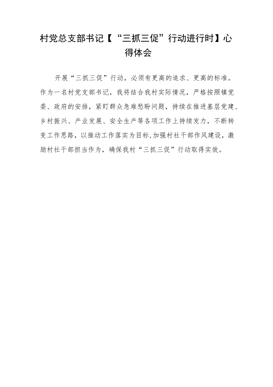 村党支部书记学习【“三抓三促”行动进行时】心得体会(通用三篇).docx_第3页