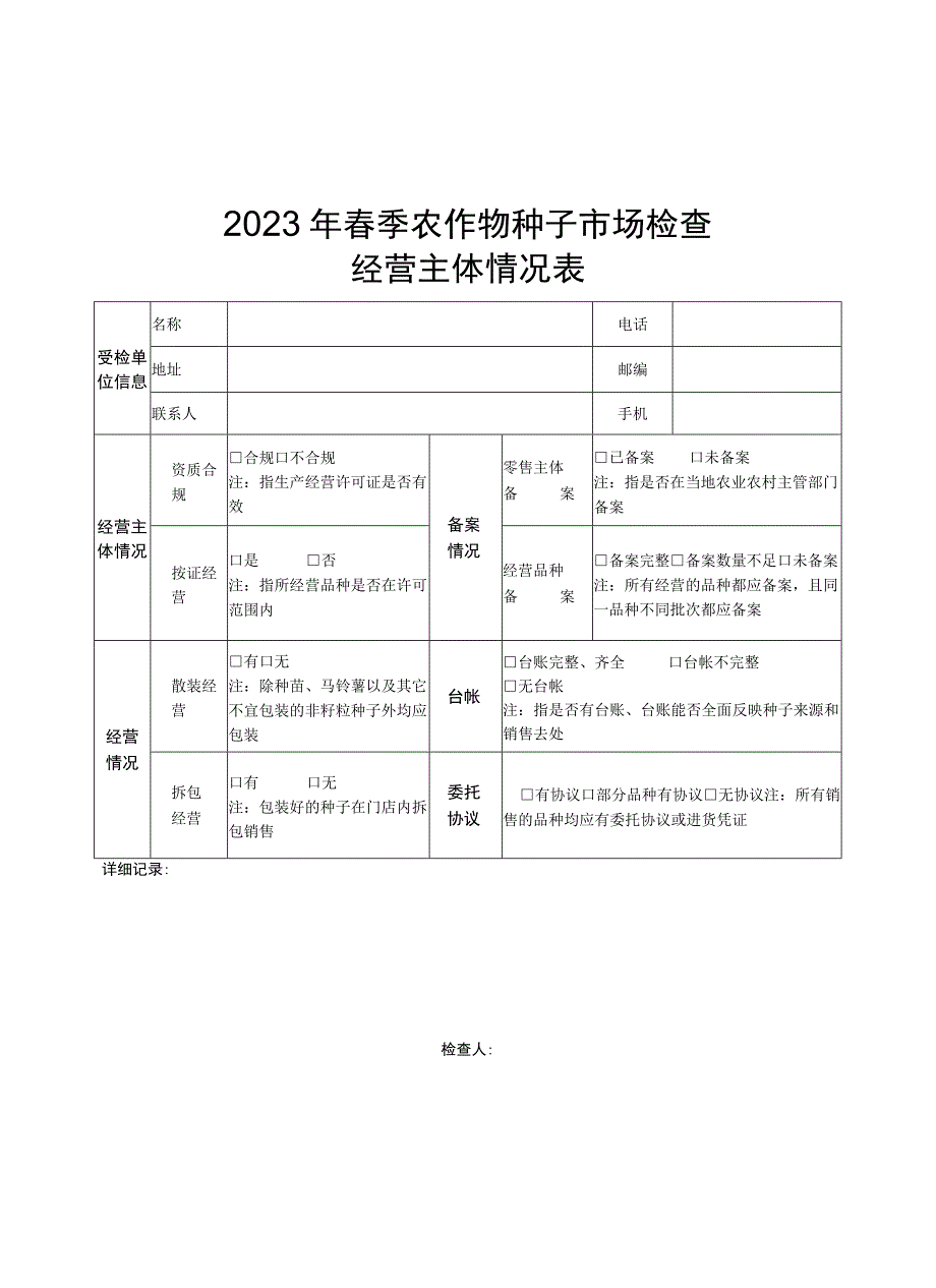 2023年春季农作物种子市场检查经营主体情况表.docx_第3页