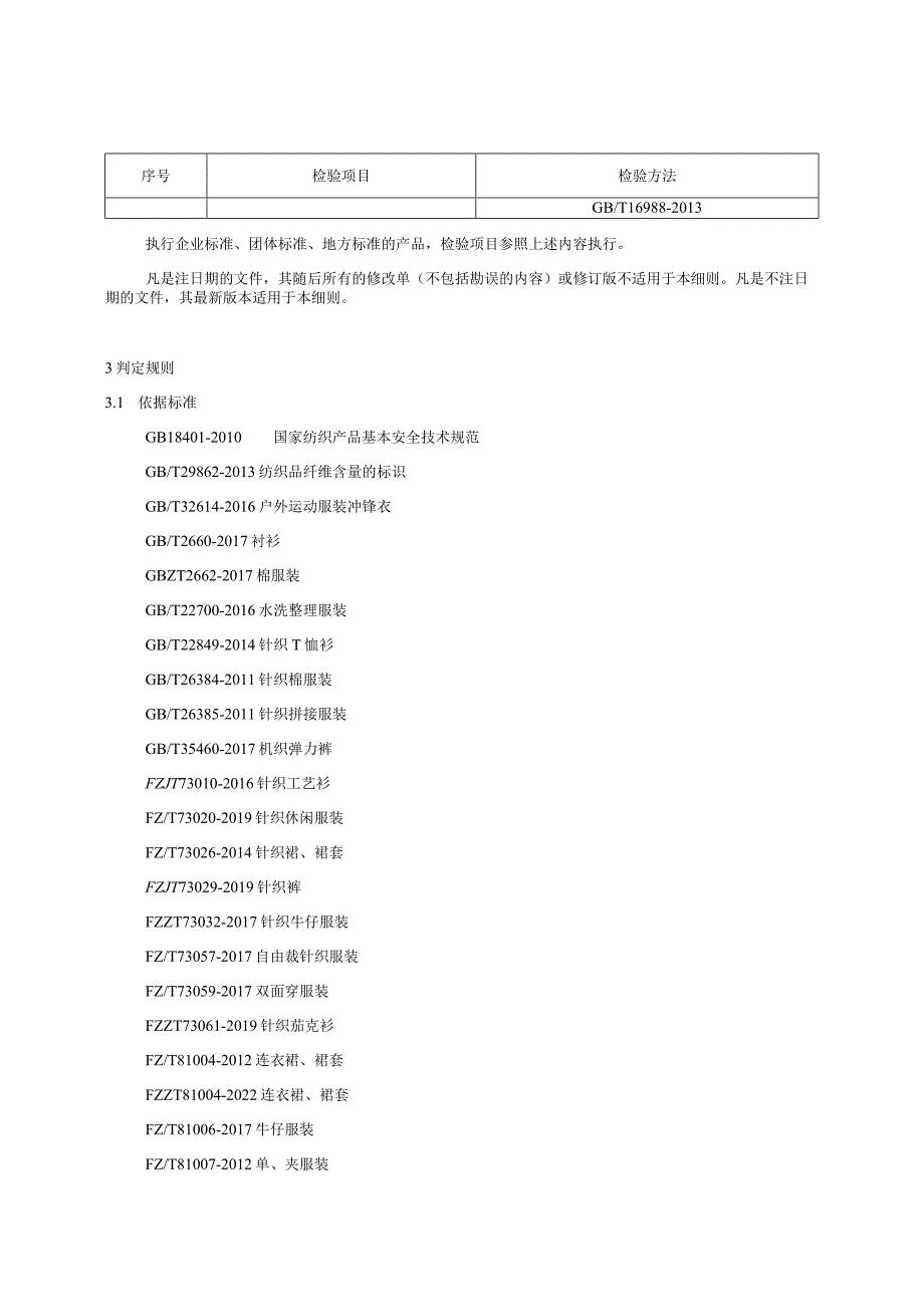 贵州省休闲服装（冲锋衣）产品质量监督抽查实施细则（2023年版）.docx_第3页