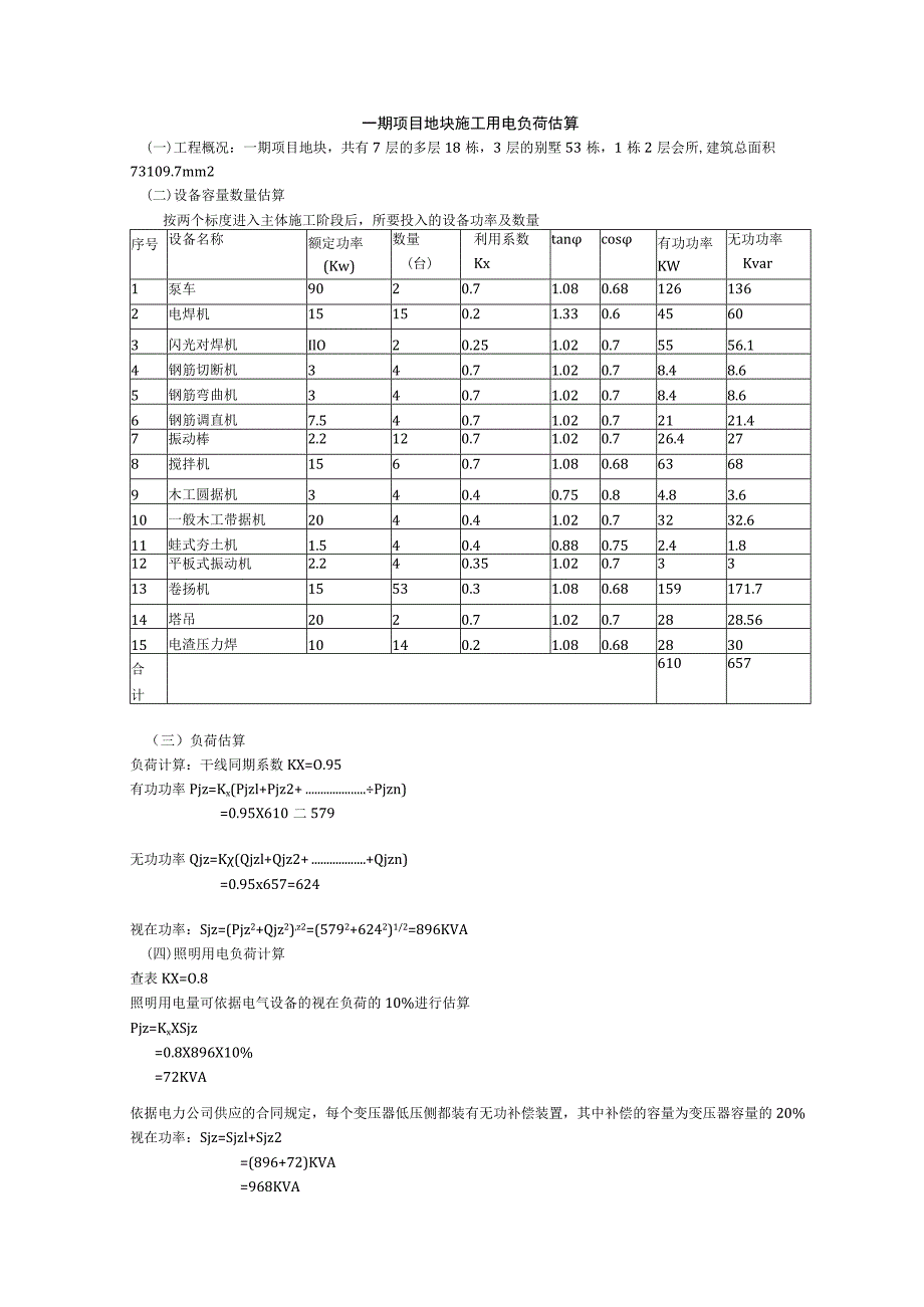 一期项目地块施工用电负荷计算附件.docx_第1页