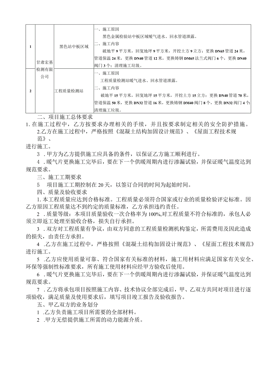 甘肃宏基检测有限公司2021年采暖设施维修技术协议.docx_第2页