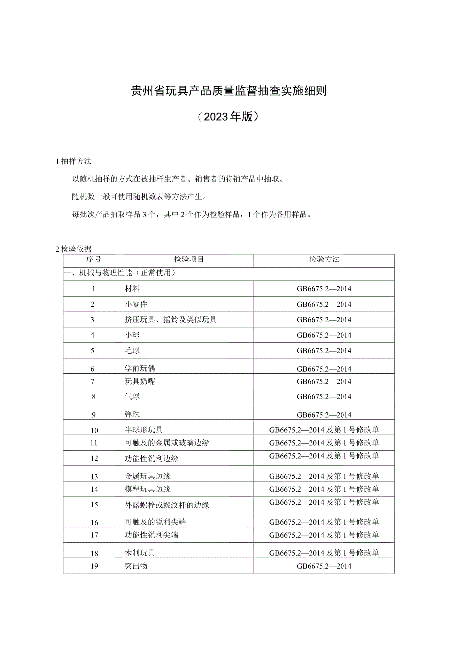 贵州省玩具产品质量监督抽查实施细则（2023版）.docx_第1页