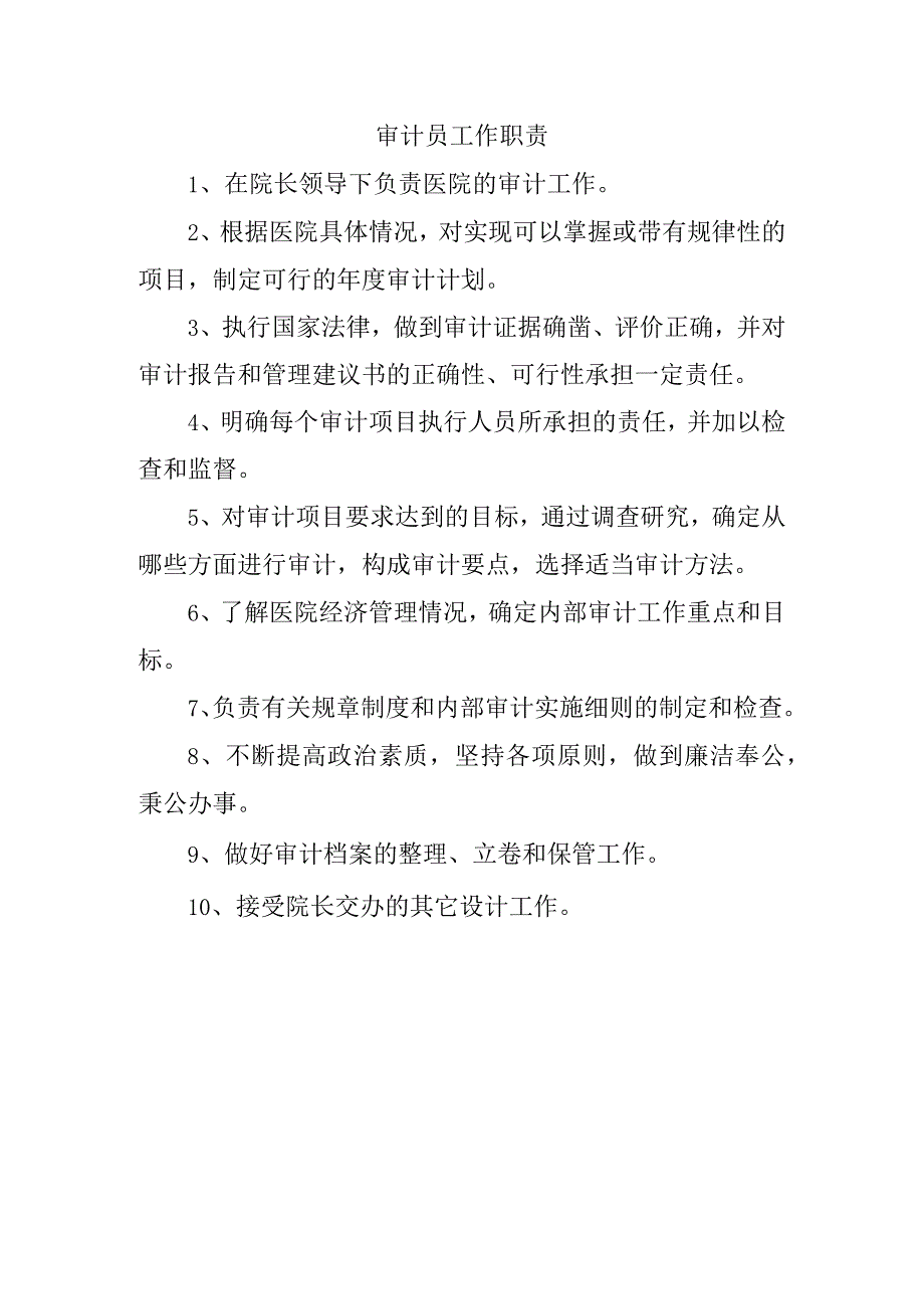 审计员工作职责.docx_第1页