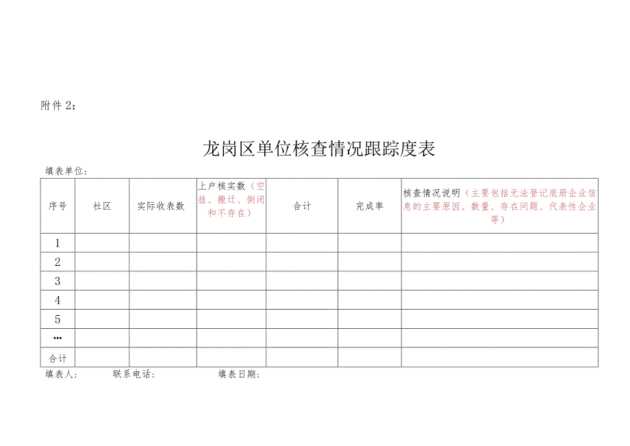 龙岗区各街道单位核查任务分配表.docx_第2页