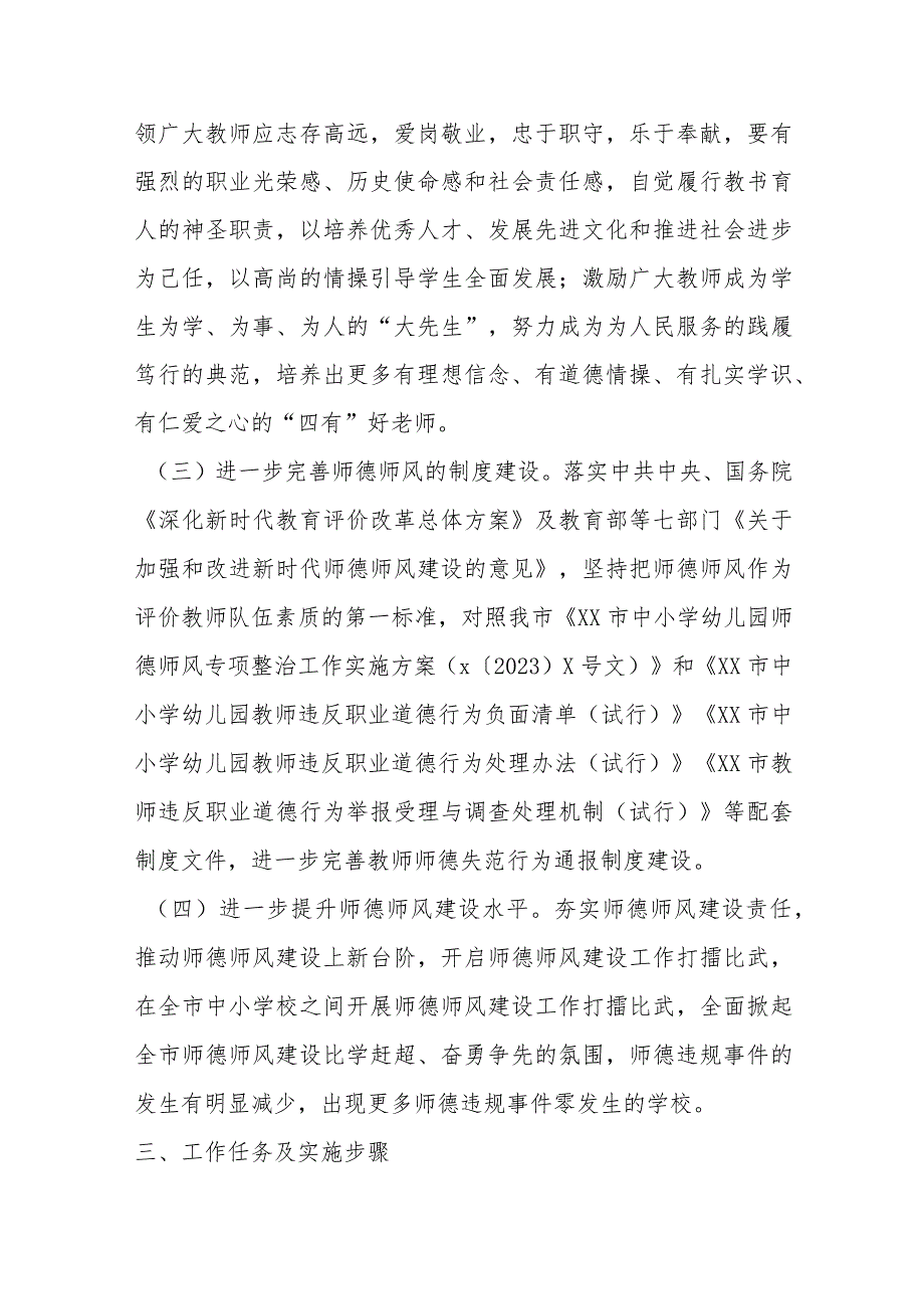 2023年X市师德师风建设提升年实施方案.docx_第2页