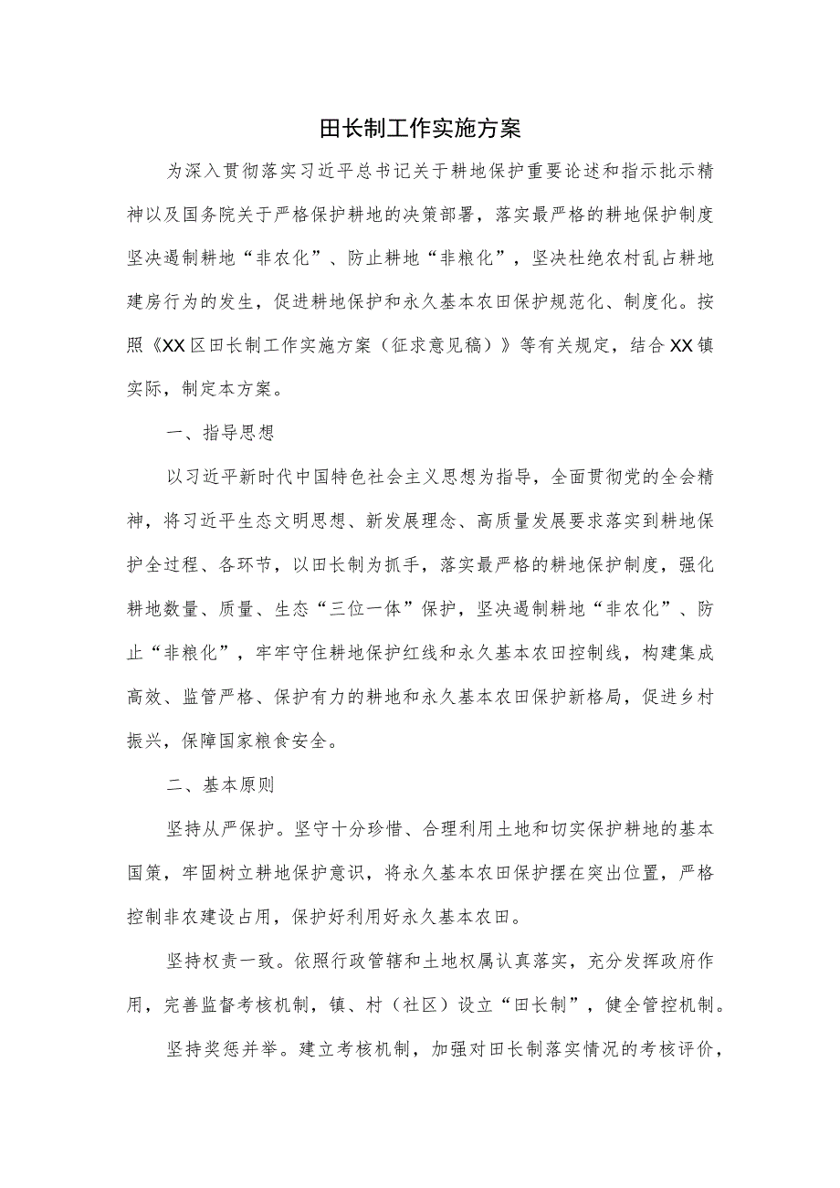 田长制工作实施方案.docx_第1页