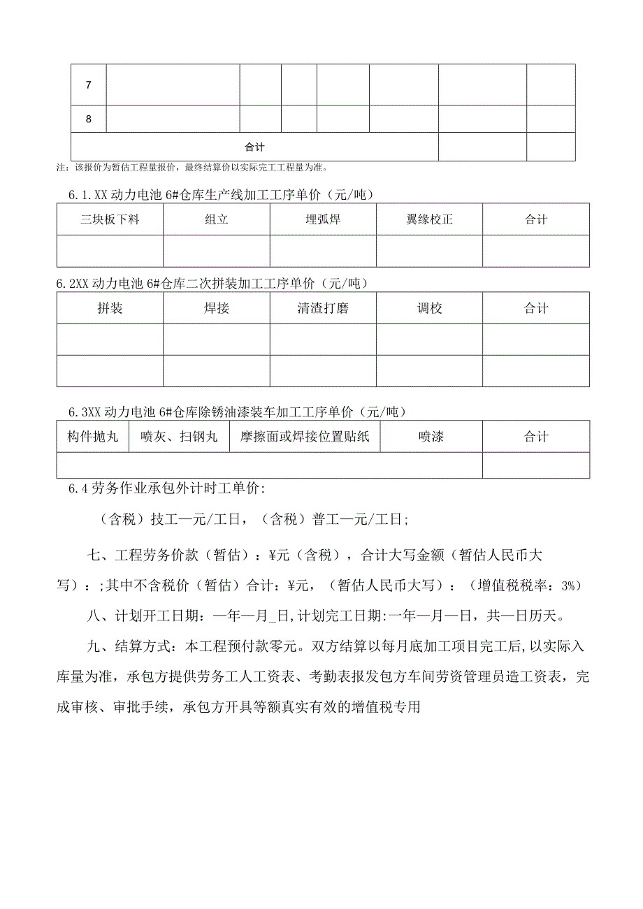 钢结构加工劳务分包合同.docx_第2页