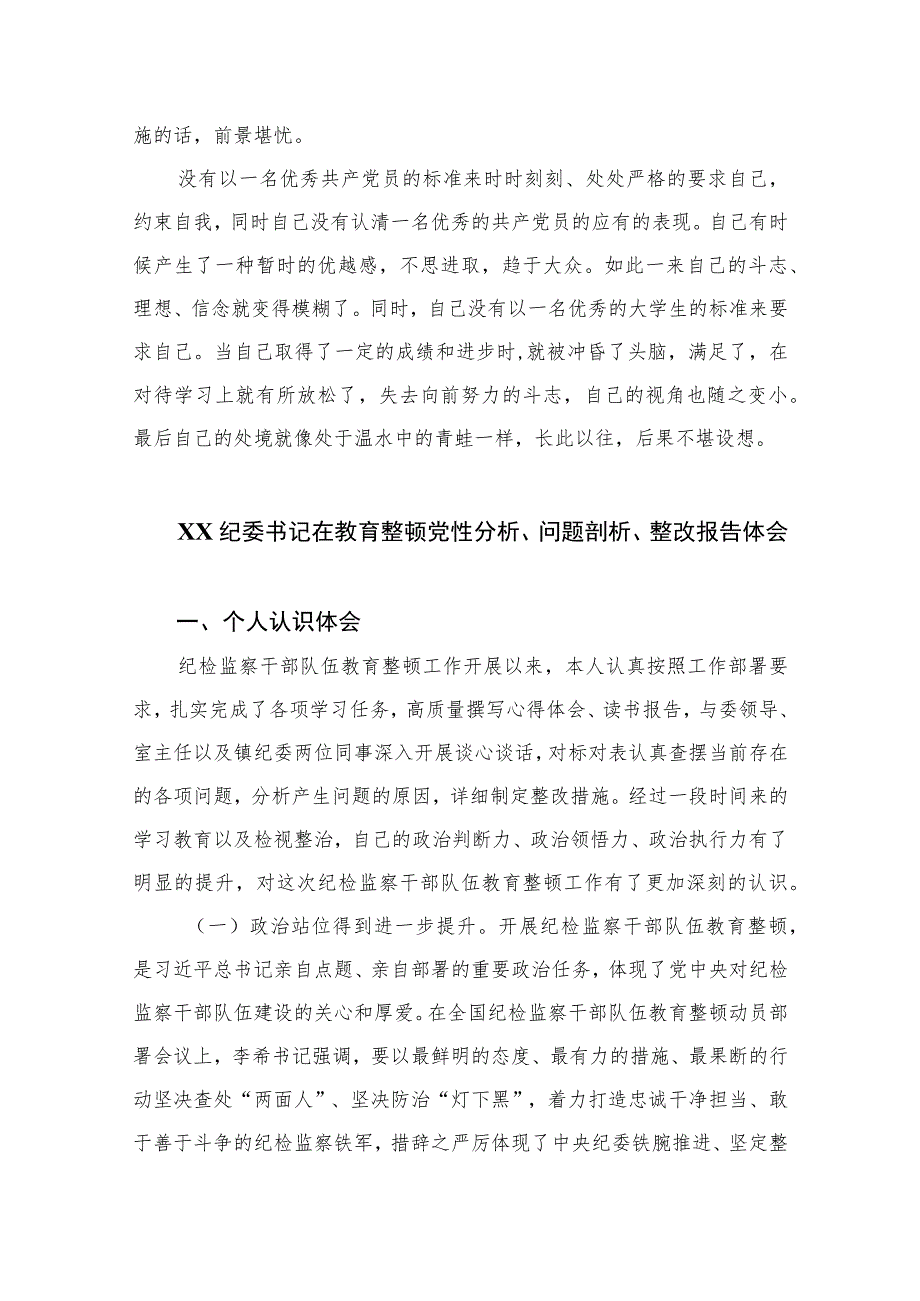 2023纪检监察干部党性分析报告范文(通用精选3篇).docx_第3页