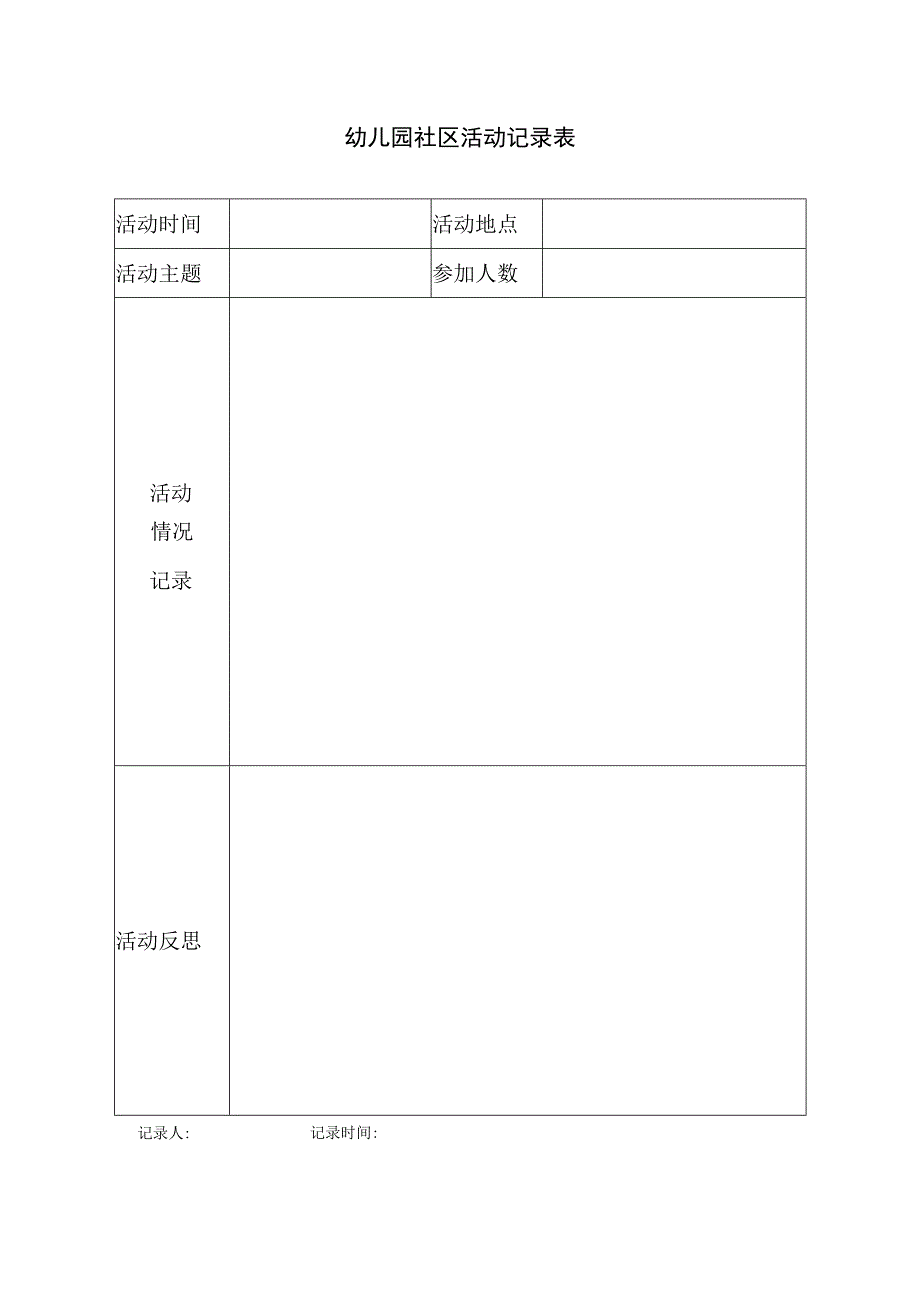 社区活动记录表.docx_第1页