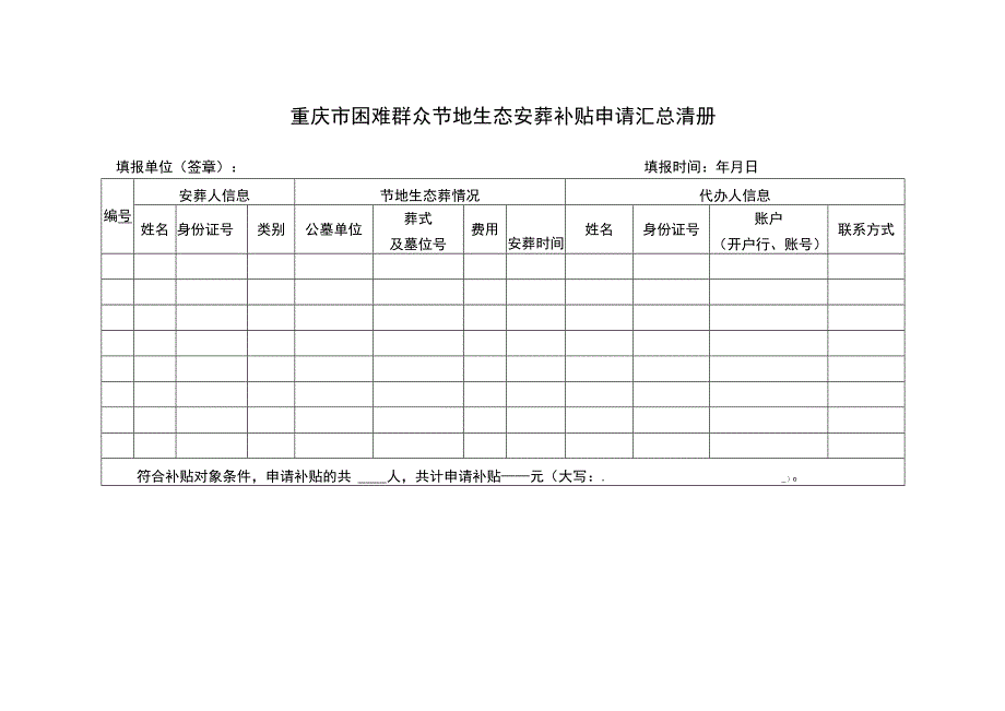 重庆市困难群众节地生态安葬补贴申请审批表.docx_第3页