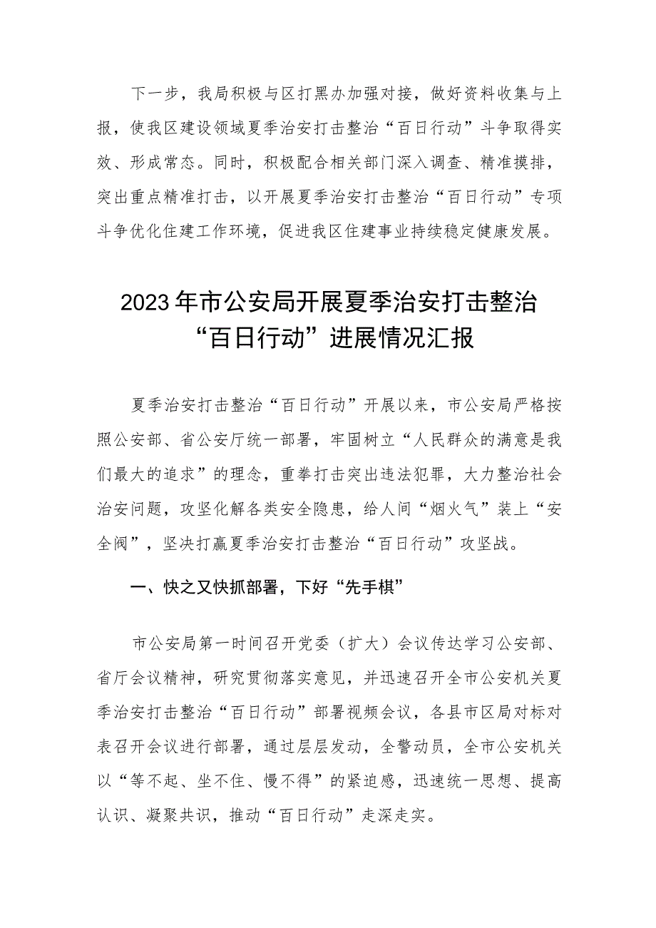 2023派出所开展夏季治安打击整治“百日行动”情况总结报告四篇.docx_第3页