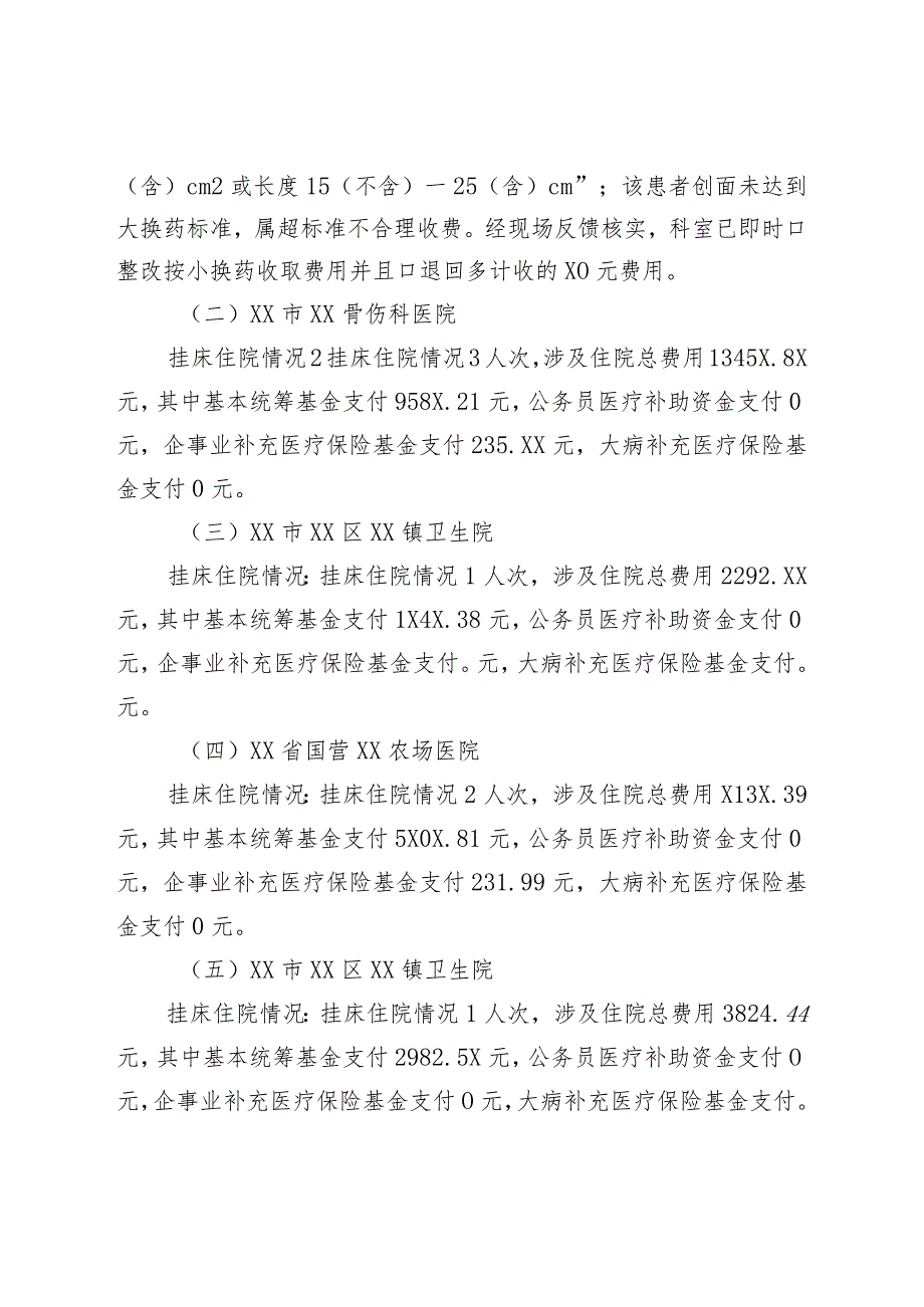 关于市区医保定点医院2023年第二季度履行医保服务协议检查情况的通报.docx_第3页