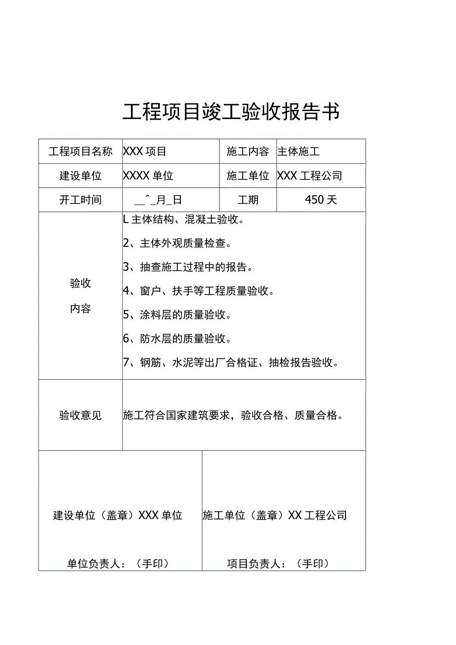 工程项目竣工验收报告书参考模板 5份.docx_第3页