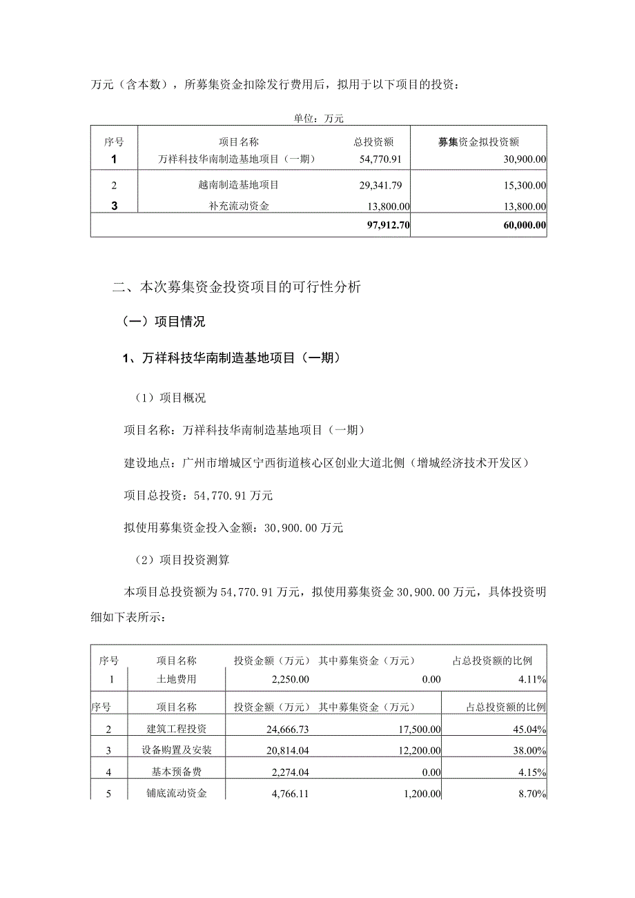 万祥科技：苏州万祥科技股份有限公司向不特定对象发行可转换公司债券募集资金使用的可行性分析报告.docx_第2页