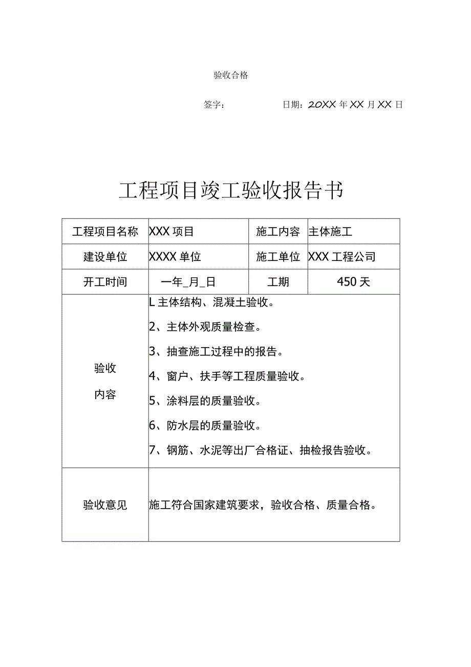 工程项目竣工验收报告书模板5套.docx_第3页