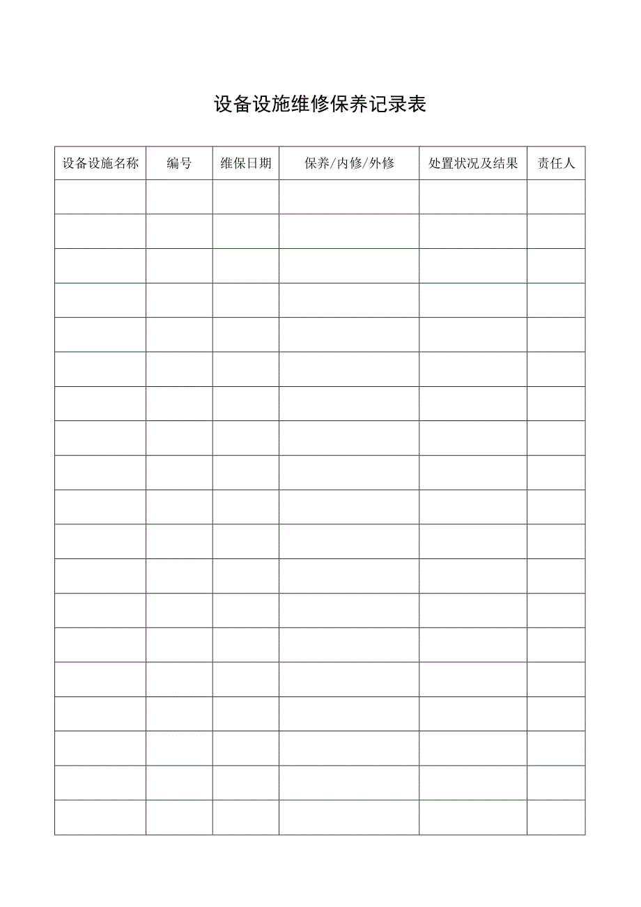 设备设施维修保养记录表.docx_第1页