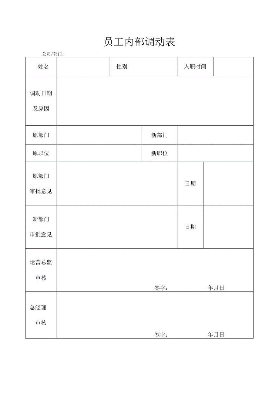 员工内部调动表.docx_第1页