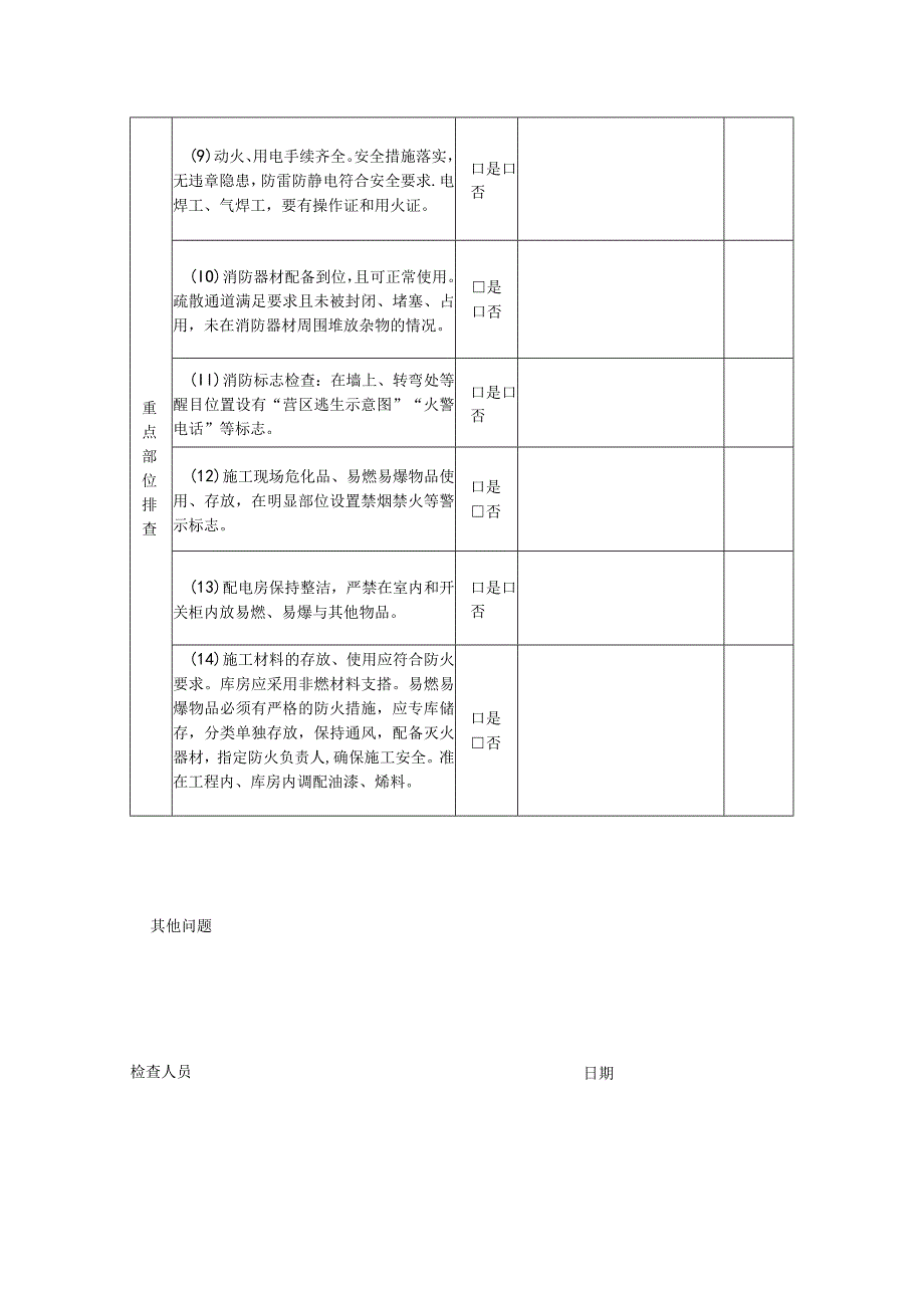 在建项目消防安全检查表.docx_第2页