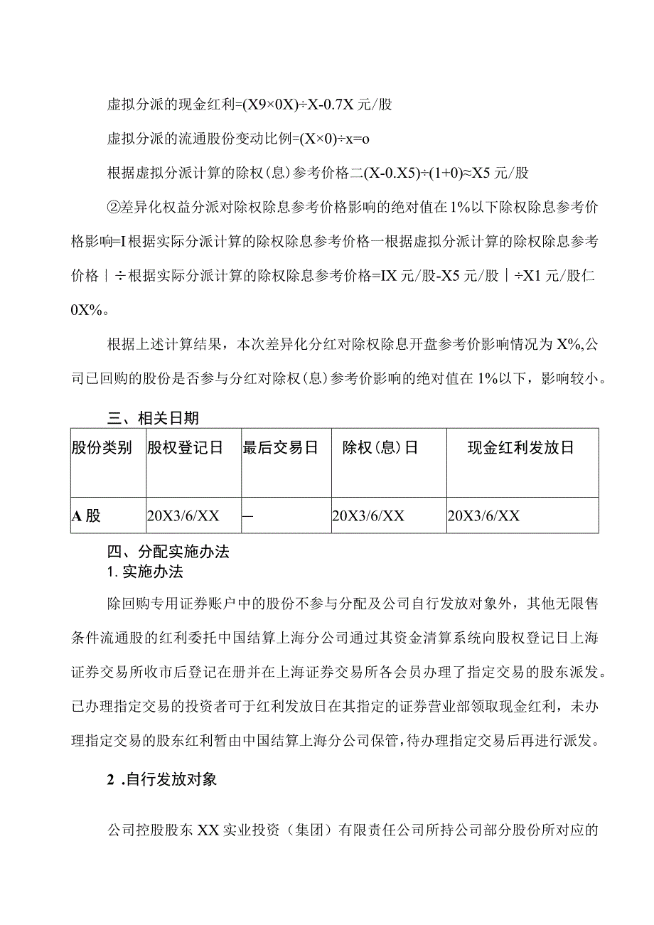 XX能源股份有限公司202X年年度权益分派实施公告.docx_第3页