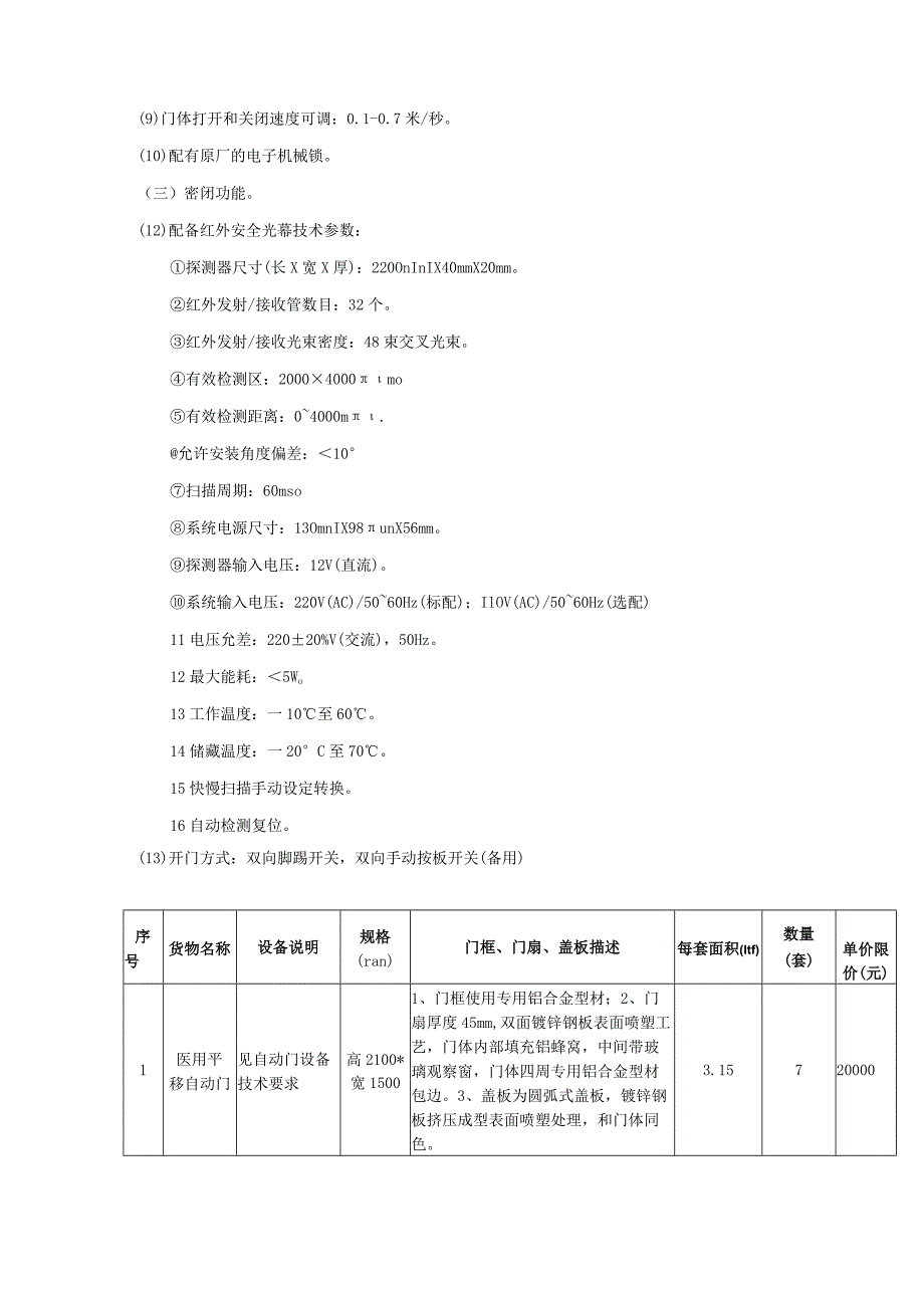 门诊4楼8区健康管理中心消化内镜及耳鼻喉镜改造工程自动门采购用户需求书.docx_第2页