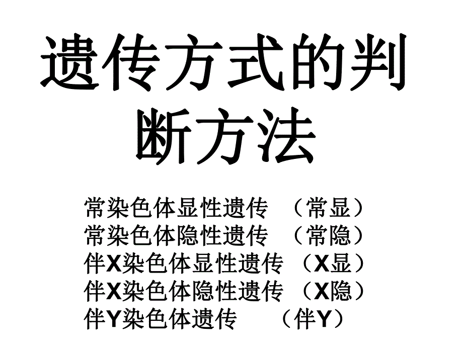 遗传方式的判断方法.ppt_第1页