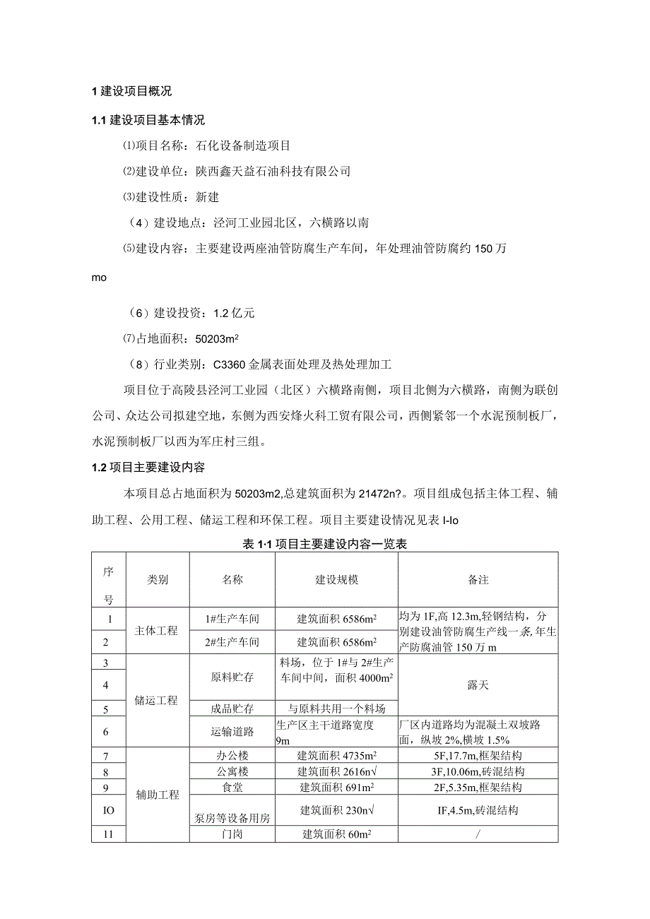 陕西鑫天益石油科技有限公司石化设备制造项目环境影响报告书简本.docx_第2页