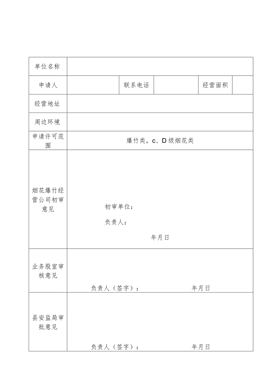 罗山县烟花爆竹经营零售许可证申请书.docx_第2页