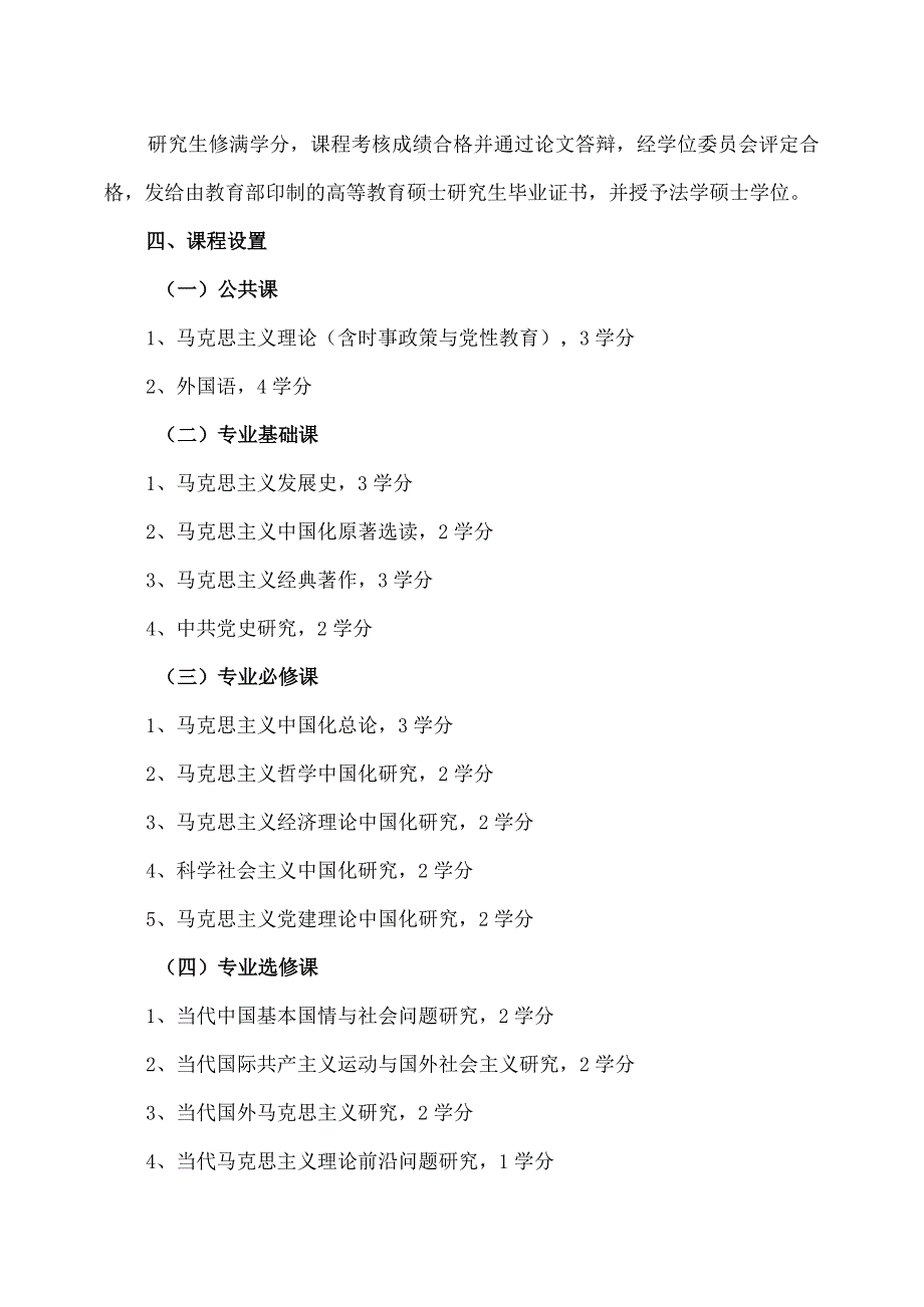 XX省委党校马克思主义中国化专业硕士学位研究生培养方案（202X年修订）.docx_第2页