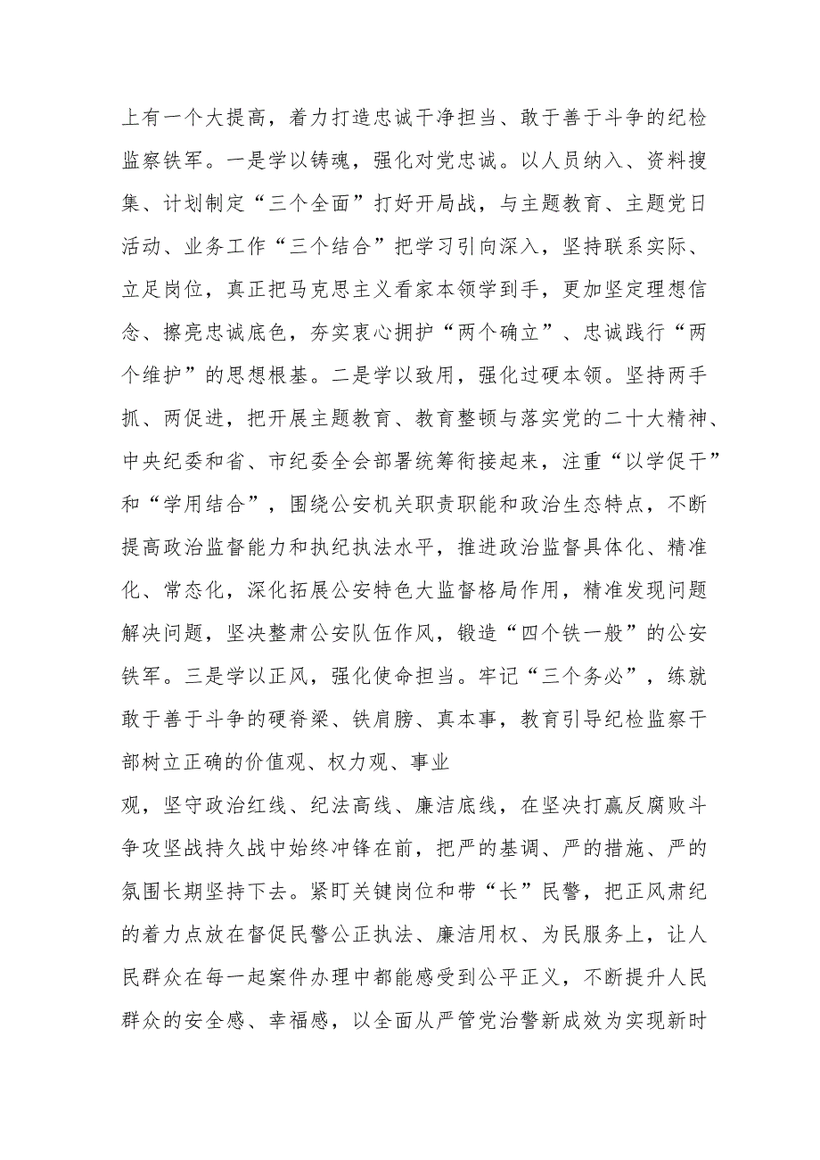 纪检干部队伍教育整顿研讨发言稿(九篇).docx_第3页