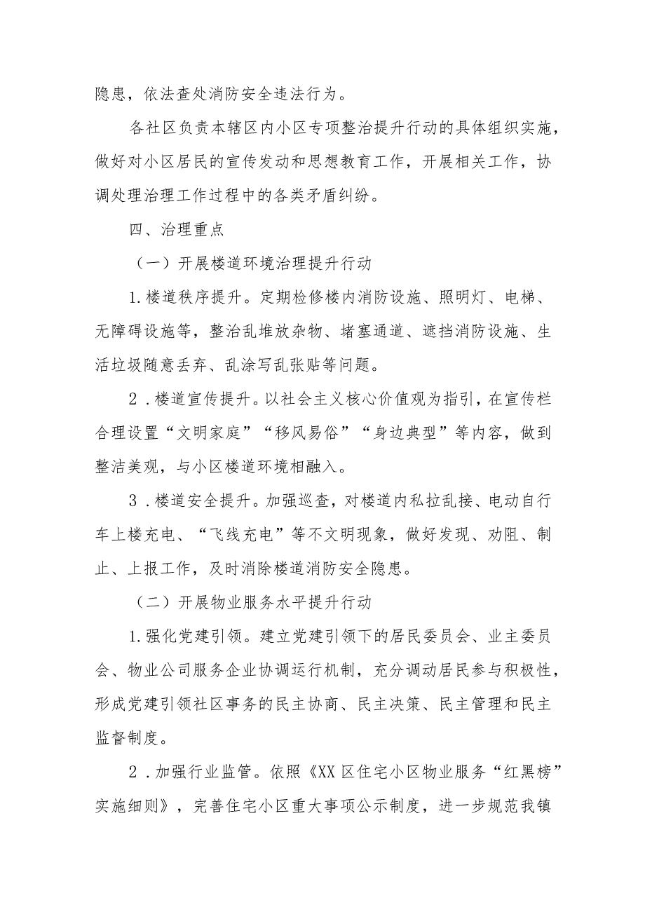 XX镇社区小区专项整治提升行动实施方案.docx_第3页